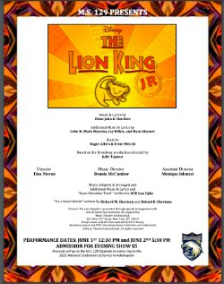 Lion King Jr - June 2 at 5:30 PM